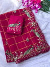 JK Georgette Thread Work Border Sarees Bulk Orders In India